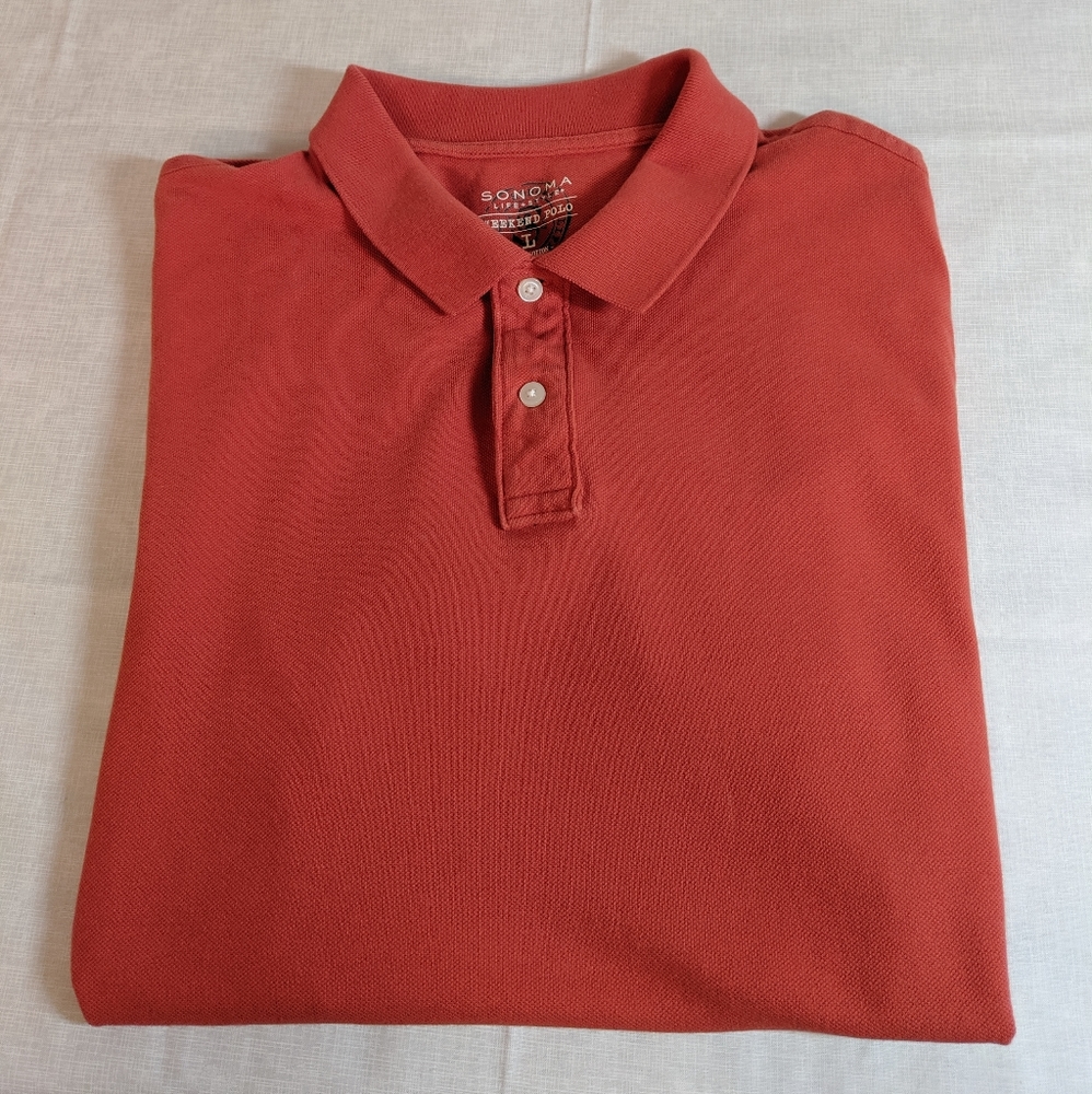 Sonoma Men's L Polo Short Sleeve
